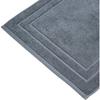 Tapis de bain - 50 x 70 cm - 100% coton - Gris foncé - Lavable en machine
