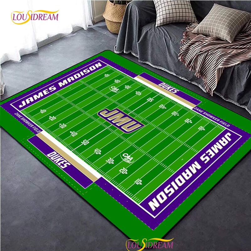 Personalisierter American Football Court Teppich, Teppich für Wohnzimmer Schlafzimmer Dekoration, Kinder Küche Badezimmer Rutschfeste Bodenmatte Alfombra