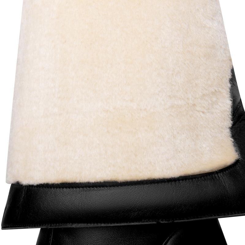 Down Warm High Snow Boots Women 2025 Plush Winter Shoes Women's Over-the-Knee High Boots Fur Water-proof Wedge Heels Black White