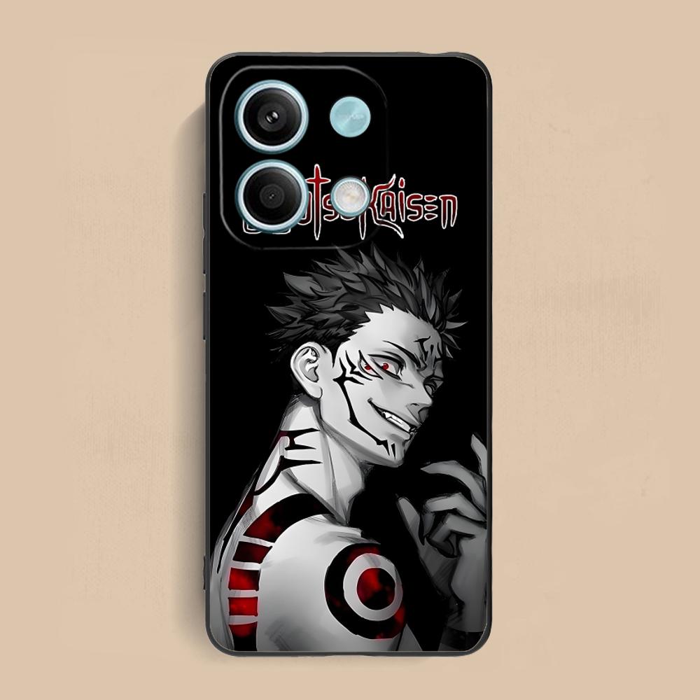 Jujutsu Kaisen Sukuna Handyhülle für Xiaomi Redmi Note 14 13 12 11 S Pro Plus 4G 5G Farbdruck Hülle Hübsch Luxuriös