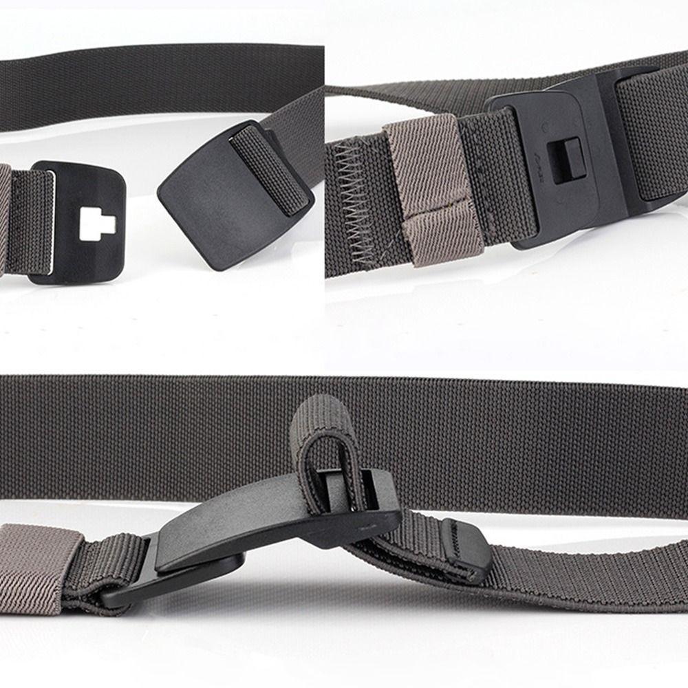 Quick Release Plastic Buckle Waistband Adjustable Weave Waist Band Fashion Canvas Strap