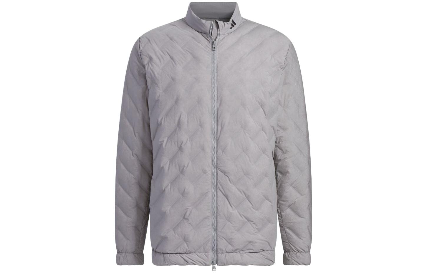 Adidas Down Jackets Men s Gray Stand Collar Moderate Quilted Down Jacket HZ6104 XXL