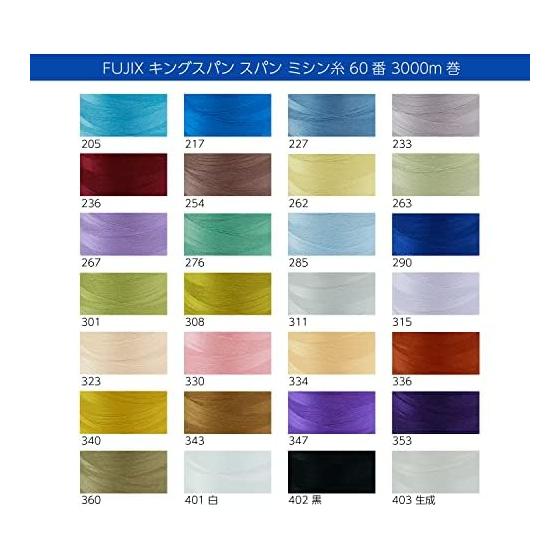 Fujix Kingspan (polyester Sewing Thread) 60 Count/3000m Roll COL.1 4823