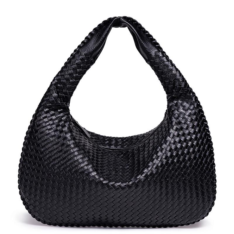 European & American Women's Large Woven Handbag - Handmade Single Shoulder or Crossbody Bag with Large Capacity.
