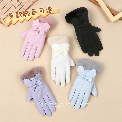 Ski Gloves Keep Women Warm, Cold-proof, Piled and Thickened, Cute Student Skiing