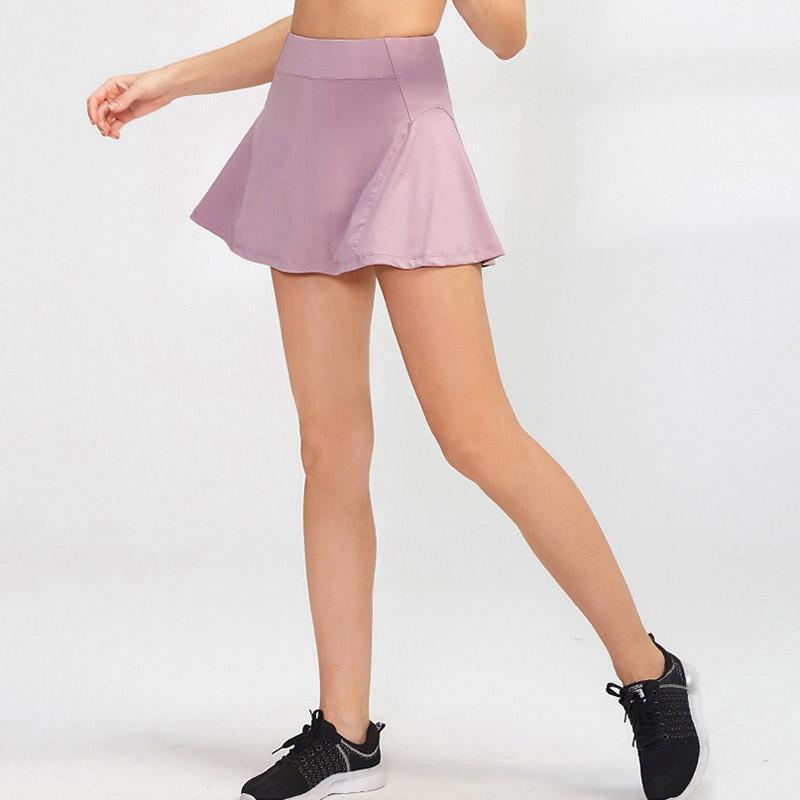 Women Running Skirt High Waist Double Layer Fitness Quick Dry Short Skirt