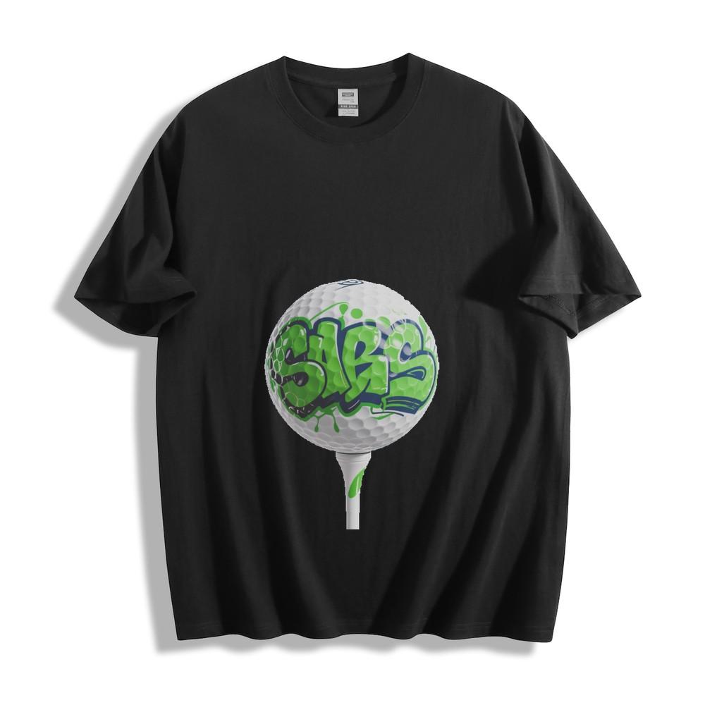 

Graffiti SUBS Golf Ball on Tee Graphic T-Shirt XL