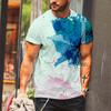 European and American Summer New Men's Casual Round Neck Digital Printed Short Sleeved T-shirt for Men