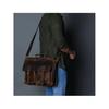 Handmade Vintage Buffalo Leather Messenger Bag With 2 Pocket Laptop Briefcase Office Shoulder Bag For Mans