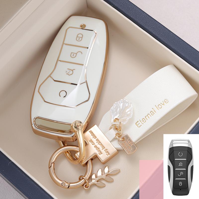 TPU Car Key Case Cover For BYD Han Ev Tang Dm/Qin PLUS/Song Pro/MAX/Yuan Dolphin E2 Protector Auto Key Car Accessories