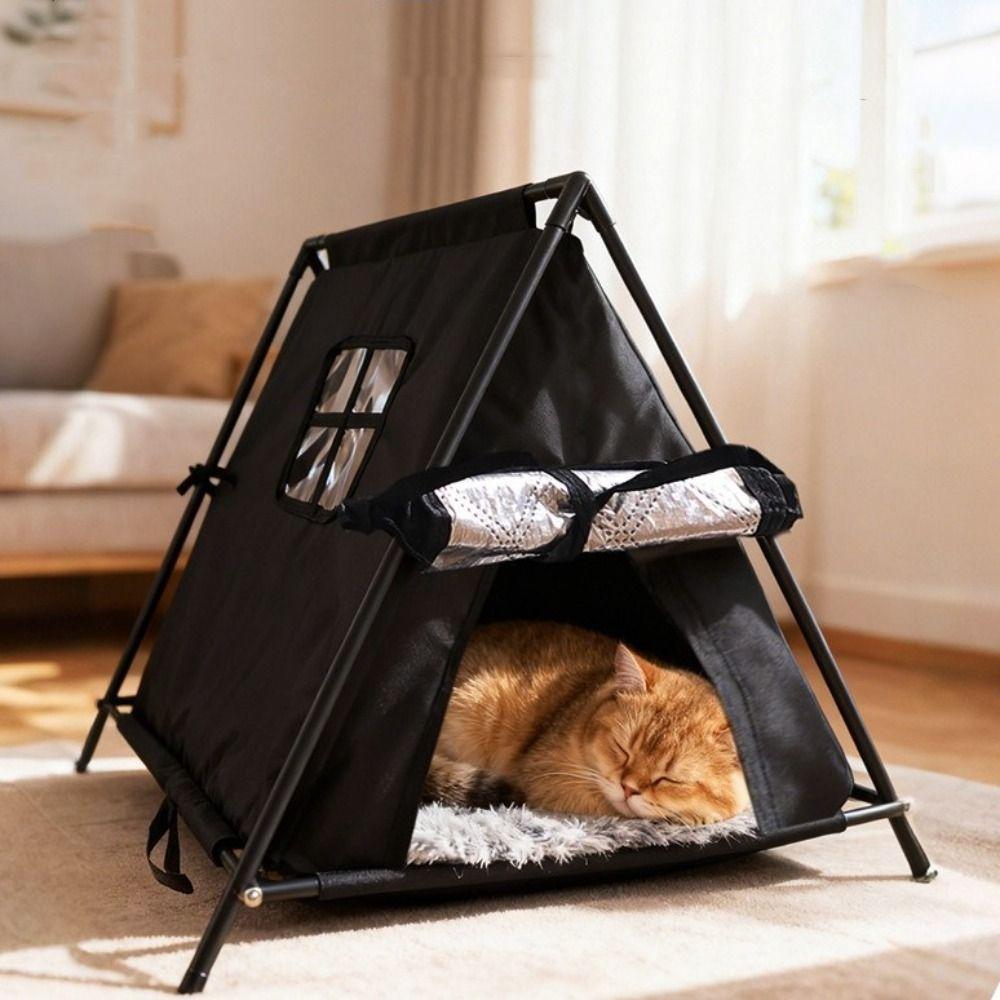 Minimalist Portable Outdoor Pet Tent Oxford Warm Insulated Dog House Foldable Removable Dog Cave Hut Room Decor