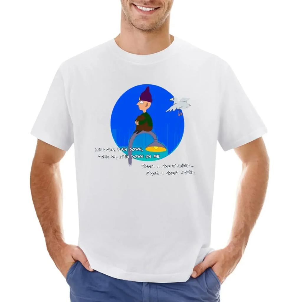 Paranoid Android Liedtext T-Shirt Sommerkleidung Grafiken Herren Baumwoll-T-Shirts