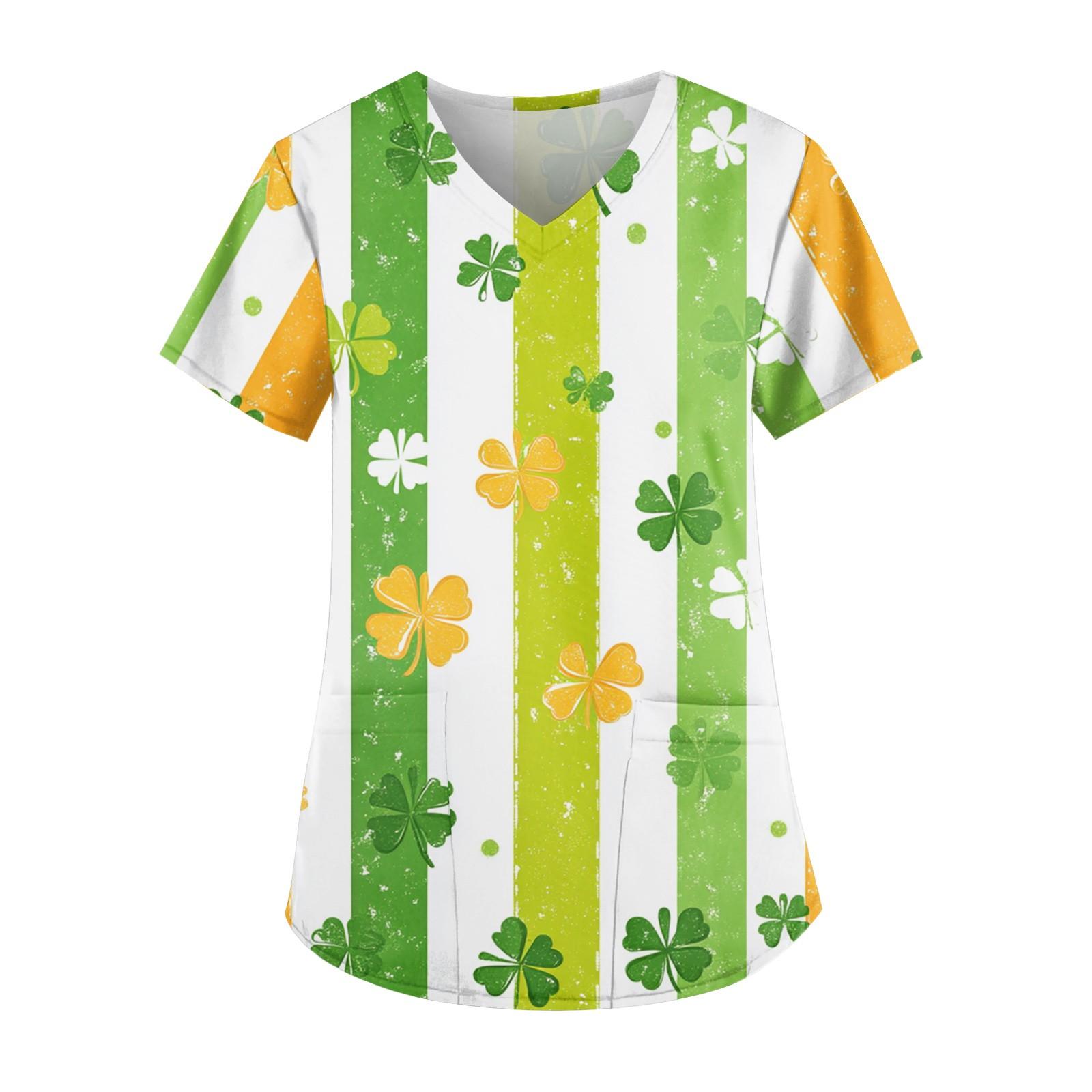 

Женские модные повседневные топы с v-образным вырезом и защитная спецодежда с принтом XL белый