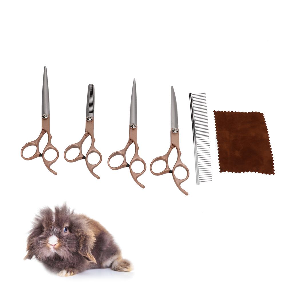 Conjunto de Tesouras para Tosquia de Animais de Estimação 7 Polegadas Tesouras Divididas com Pintura Colorida Conjunto de Tesouras para Aparar Pelo