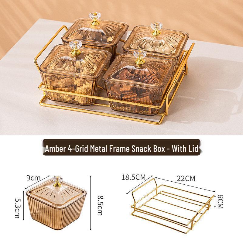 Creative Plastic Snack Compartment Plate for Living Room or Bar Use