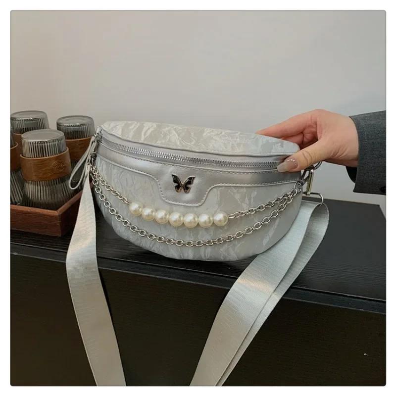 PU Auto Nähte Heißer Verkauf Taille Tasche Reißverschluss Schleife Casual Brust Tasche Vielseitig Weich Beliebte Trend frauen Umhängetasche