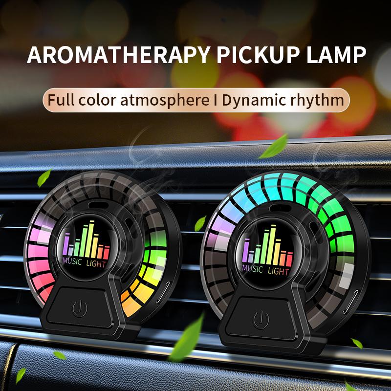 Priza de aer auto aromă ritm lumină parfum inteligent fragran lumină pickup mașină control vocal lumină atmosferă muzicală