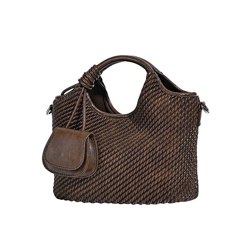 Niche Design High-End Feel Basket Handbag for Women 2025 New Fashion Mother-Daughter Bucket Bag Single Shoulder Crossbody Bag