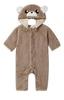 Baby Fashion Romper Fluffy Towel Fleece Bear Coverall 785002 Brown Size 80