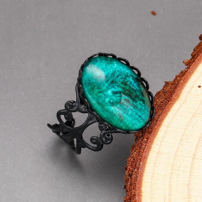 New Gothic Blood Cameo Rings For Women Girls Fashion Witchcraft Jewelry Accessories Gift Mystery Venom Vampire Adjustable Ring