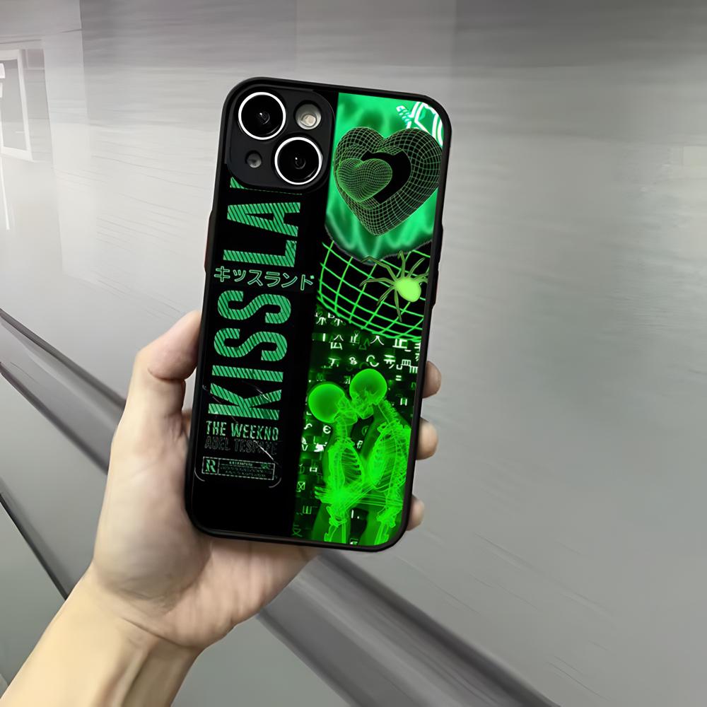 The Weeknd Kiss Land Phone Case For Iphone 17 16 15 14 13 12 Pro Max Xr Air Plus Skin Feel Black Hard Shell Cover