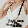 Sexy Leather Body Harness Belt With Adjustable Straps, Gothic Rave Outfit For Women