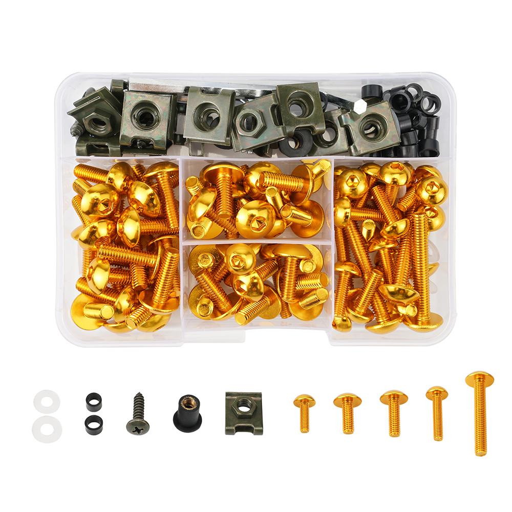 177PCS M5 M6 Fairing Bolts Kit Screws For Suzuki GSXR 600 1000 Bandit V-Strom For YAMAHA YZF R1 R15 R3 R6 R125 MT03 MT07 MT10
