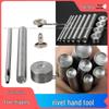 Outil à riveter manuel pour rivets à tête champignon en métal pour sacs, chaussures et plus