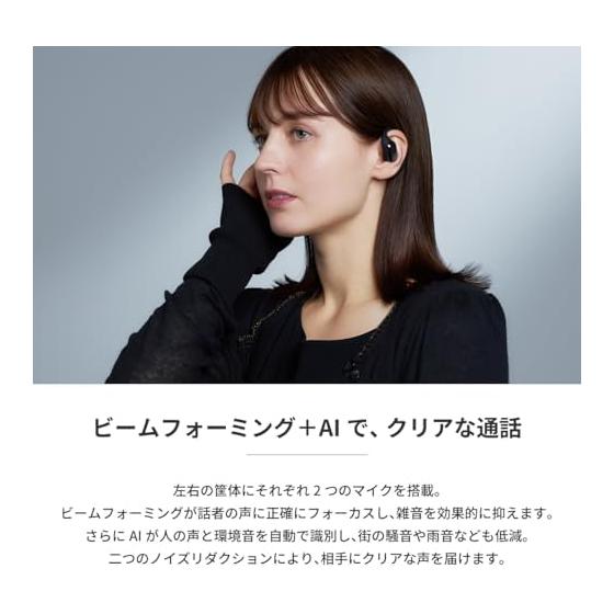Radius HP-H300BT Completely Wireless Earphones: Hear-scape Series Bluetooth Compatible, Earhook Type, Listen while not blocking your ears, Compact,