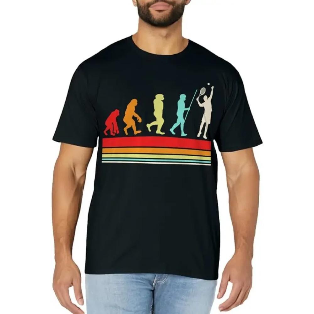 Padel Evolution Lustiges Padel-Design Geschenkidee Tennis Padel Tennis T-Shirt Lustige T-Shirts Kurzarm T-Shirt T-Shirt für Männer