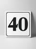 Metal Sign Black House Number On White Background Outdoor Wall Art Decor