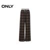 ONLY Women's 2025 Summer Retro Plaid Straight-Leg Pants