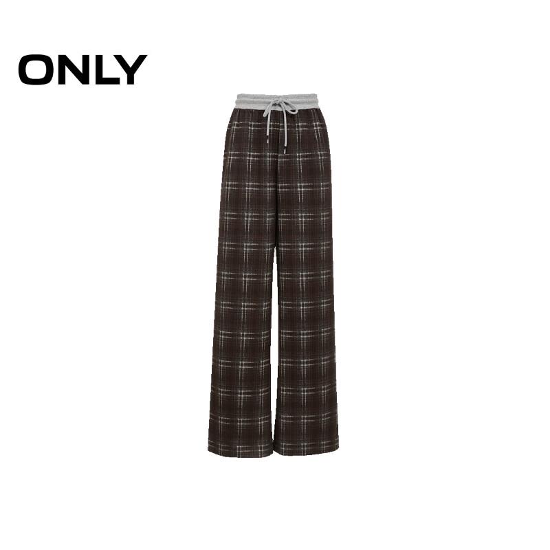 ONLY Women's 2025 Summer Retro Plaid Straight-Leg Pants