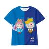 2025 New Trendy Animation Labubu Cartoon 3D Printing Comfortable Loose Round Neck Short Sleeve T-shirt
