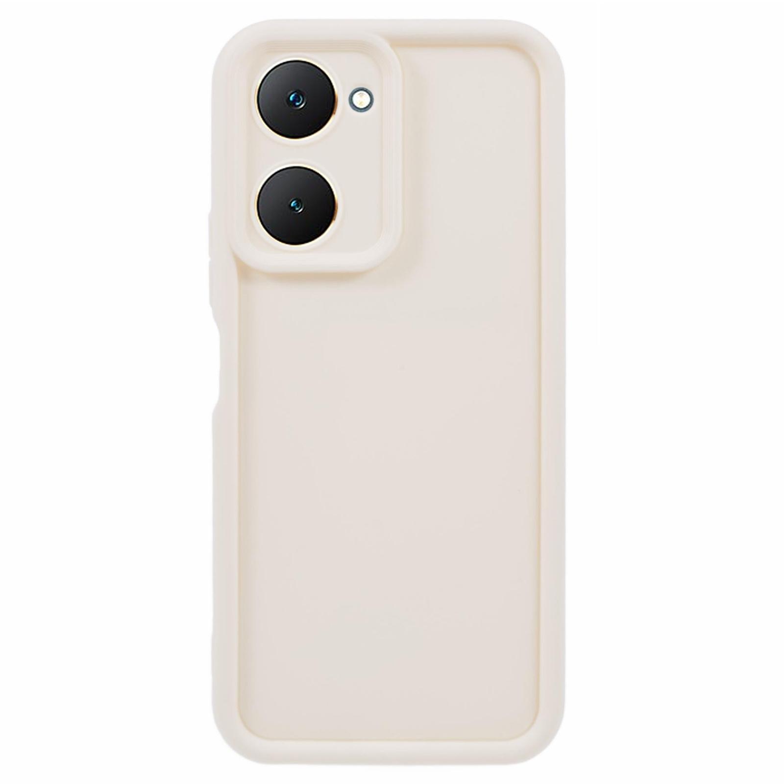 

For vivo Y03 Case Thickened TPU Soft Back Protective Cover Beige