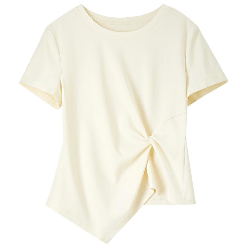 Shangdu Bila Women's Irregular Hem Cotton T-Shirt