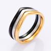 Minimalist Stainless Steel Heart Shape Ring for Women Men Gold and Silver Circlet Wedding Band Jewelry Accessories Gift