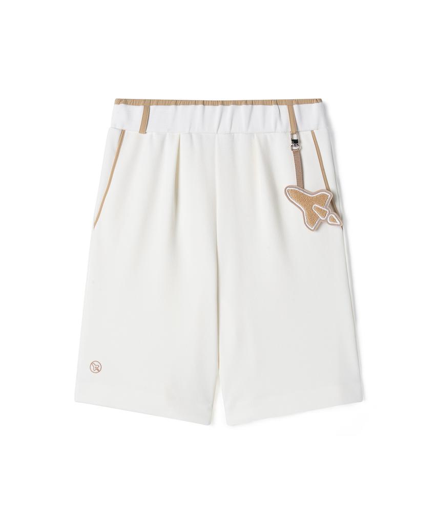 Antomas Spaceship Tee Holder Set Jersey Bermuda Pants Women - White