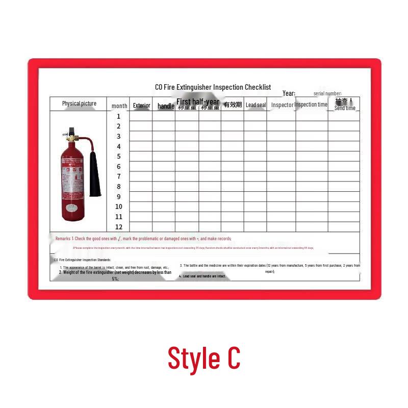 Magnetic Fire Hydrant Inspection Record Card Set