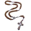 Rosary for Cross Necklace Jesus Christian Catholic Prayer Gifts Ornament Supplies for Holy Church Religious Jewelry