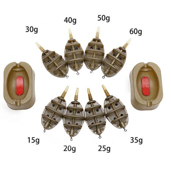 Karpfenangeln Futterkorb Köder Falle Köderwerkzeug Tackle Form mit Bleigewicht