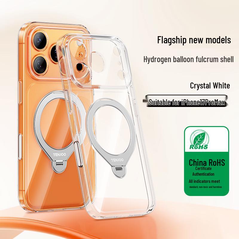 Ice Crystal Clear Magnetic Stand Phone Case for iPhone 17 Pro Max
