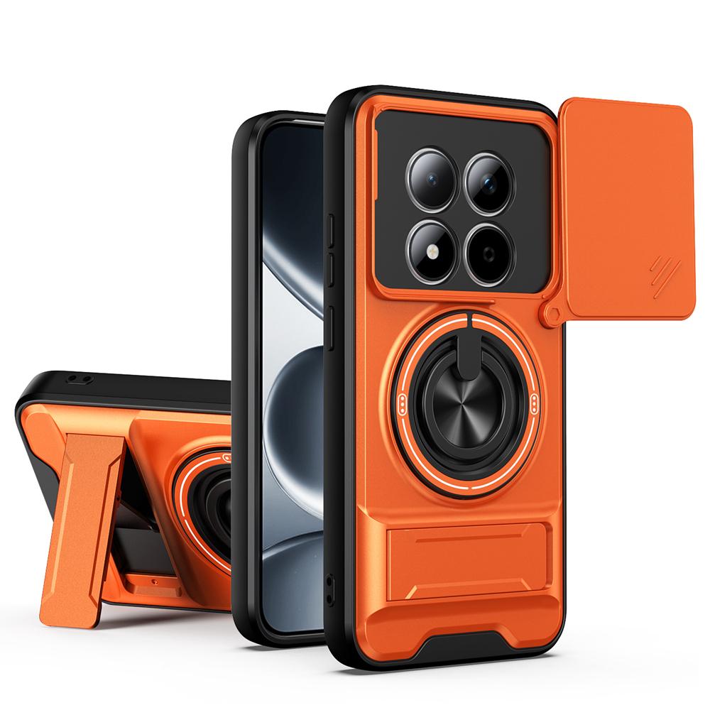 KEYSION Magnetic Phone Case for Redmi Note 15 Pro+ 5G 15 Pro 4G 5G Slide Camera Protection Upright Kickstand Ring Shockproof Back Cover