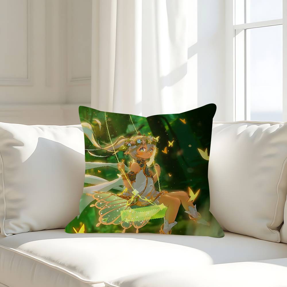 

Cute N-Nahida G-Genshin Pillow Gift Home Office Decoration Bedroom Sofa Car Cushion Cover Case 45x45 16x16Inch