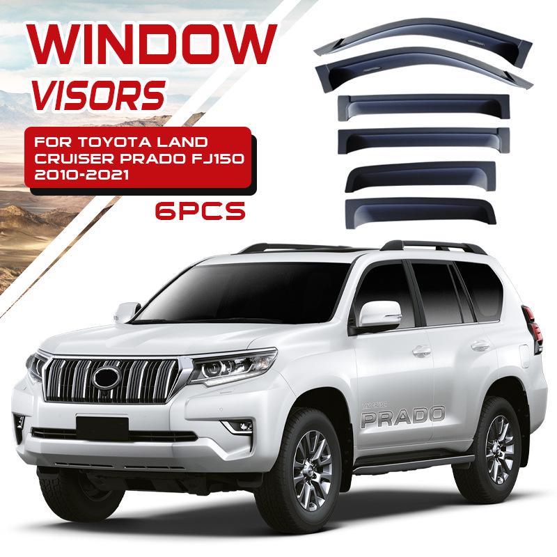 Дефлекторы боковых окон Toyota Prado Land Cruiser LC300/LC200/LC250: Накладки на брови и солнцезащитные козырьки для автомобильных окон