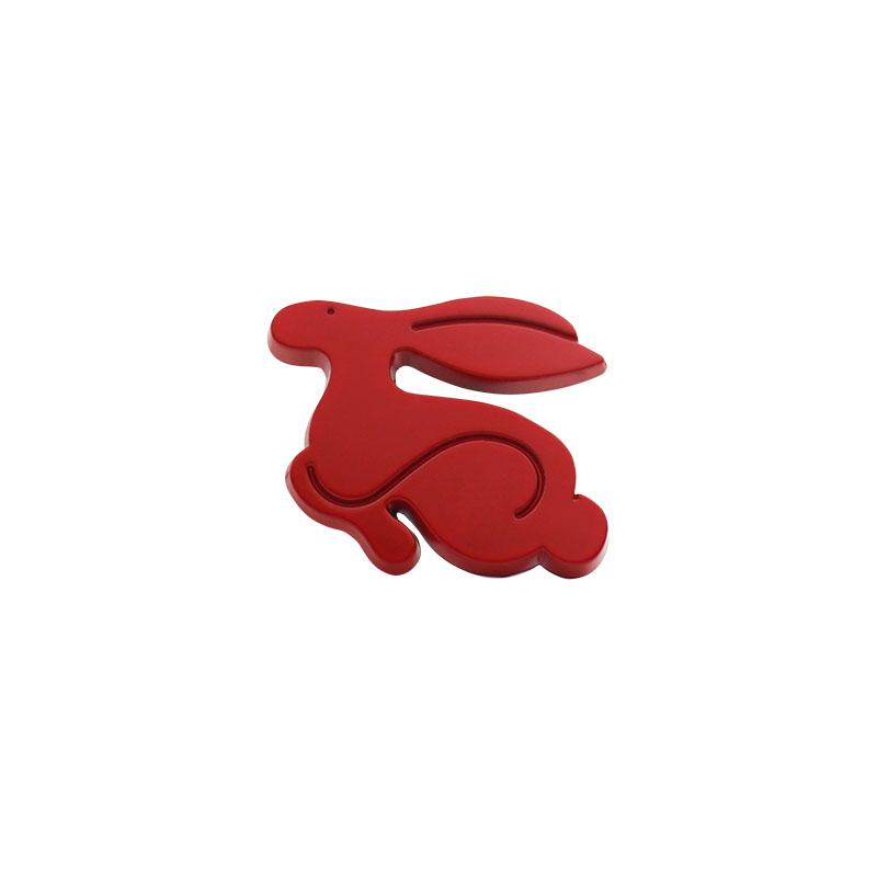 

3D Бегущий кролик для капота автомобиля, крыла, багажника, задней крышки, шильдик, наклейка, эмблема, значок metal-chrome