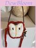 Christmas Sheep Plush Apple Tote Bag For Girls With Zipper Closure And Card Pocket