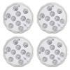 4Pcs IP68 Underwater Lamp RGB 16 Colors Changing Pool Light Decoration with IR 24?Key Remote Control