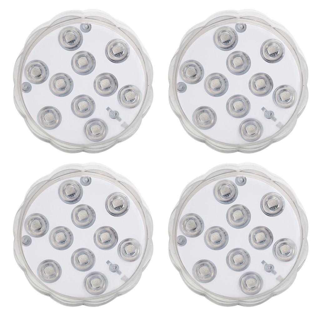 4Pcs IP68 Underwater Lamp RGB 16 Colors Changing Pool Light Decoration with IR 24?Key Remote Control