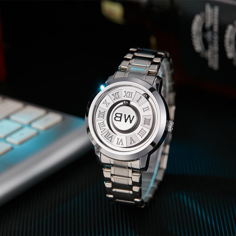 Luxury Watch Men Creative Scrolling Pointer Magnetic Force Sport Watches Men quartz Chronograph Man Clock Relogio Masculino